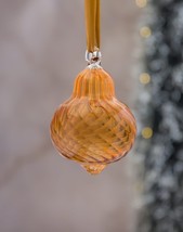 Orange Christmas Ornament  Glass , Hanging Christmas Ornaments  for Tree... - $29.99
