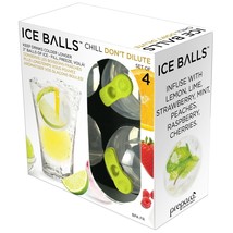 Prepara Ice Balls, Green and Black, Set of 4 - £17.29 GBP