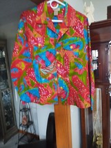 Choices Blazer Jacket Colorful Artsy Womens Size Large Guc E1000 - £11.16 GBP