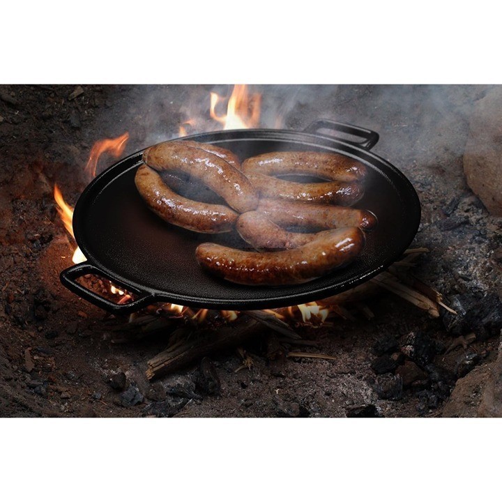 Cast Iron Pizza Pan - 14-Inch Baking Pan for Oven Stovetop Grill Campfire Item image 6
