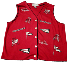 Castles Sports University of Arkansas Razorbacks Red Embroidered Women’s Vest XL - £36.54 GBP