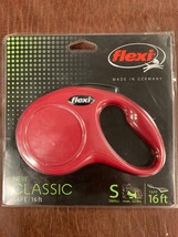 FLEXI New Classic Retractable Dog Leash (Tape), 16 ft, Small, Red - £14.93 GBP