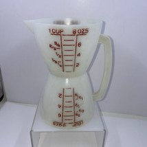 Tupperware Measuring Cup #860-7 Two Sided Double Wet Dry 8 oz 1 cup Vintage - £9.57 GBP