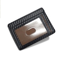 KUDIAN Minimalist Men Wallet Small PU Leather Credit Card Holder Clip Black Male - £19.20 GBP