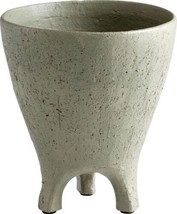 Vase Cyan Design Molca Tripod Rounded Large Gray Ceramic - £127.89 GBP