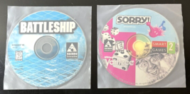 Battleship Sorry Ultimate Yahtzee PC CD Rom Games Disc Only Hasbro Win 95 Lot 2 - $9.99
