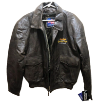 L. Ron Hubbard Stories Golden Age Sewn Zip Lined Brown Leather Jacket M New - £185.24 GBP