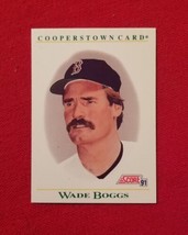 1991 Score Wade Boggs Cooperstown Card #B1 Boston Red Sox FREE SHIPPING - $1.79