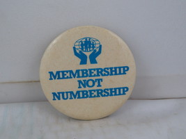 Vintage Bank Pin - Credit Union Membership not Numbership - Celluloid Pin - €13,06 EUR