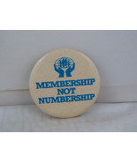 Vintage Bank Pin - Credit Union Membership not Numbership - Celluloid Pin - €13,02 EUR