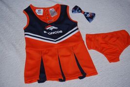 NFL 2025 NWT Licensed DENVER BRONCOS 2 PIECE Cheerleader Uniform &amp; BOW A... - €37,88 EUR
