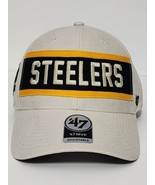 Pittsburgh Steelers &#39;47 Brand MVP Adjustable Crossroad White Hat NWT NFL... - £27.25 GBP