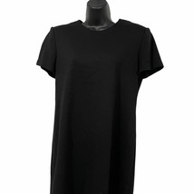 Vintage Willow Ridge Knit Dress Black Short Sleeve Shoulder Pads Size 10 - £10.73 GBP