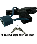 20 Pack KEYED ALIKE Cable Gun Locks with Keys 13.5&quot; for Pistols, Shotgun... - €56,41 EUR