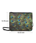 Peacock Nylon Slim Clutch Bag 10.43&quot;(L) x 13.78&quot; (H) - $24.00