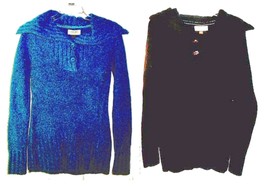 Sonoma High Neck Acrylic Sweaters in Blue or Black Size Small - Large NWT $40+ - £19.41 GBP+