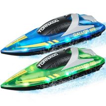 RC Boat, 2 Pack 2.4GHz 12 km/h, Remote Control Boat for Pools &amp; Lakes, R... - $76.30