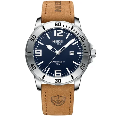 Luxury Man Wristwatch Waterproof Luminous Watch for Men Leather Date Men... - $35.83
