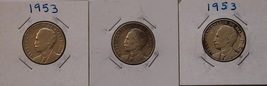 3x 1953 25 Centavos 900 Silver World Caribbean Coins - Nice specimen KM 27 - £16.52 GBP