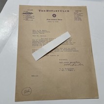 The Rotary Club Port Arthur Texas 1935 Letter To state Representative - $1,483.03 MXN