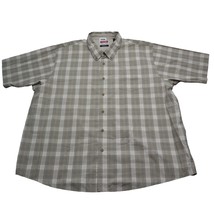 Wrangler Shirt Mens 3XL Brown Check Western Workwear Outdoor Button Up - £14.62 GBP