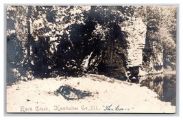 RPPC The Grave on Rock Creek Kankakee Illinois IL 1908 Postcard T1 - £31.18 GBP