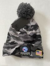 Philadelphia 76ers White Camouflage Beanie Pom Winter Hat NBA NWT Camouf... - $14.24