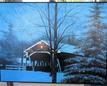 Frank Pietronigro Framed Oil Painting Covered Bridge New Hampshire - $296.01