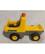 Vintage 1990 Playmobil Yellow Construction Dump Truck Toy Car Vehicle Rare - £6.17 GBP