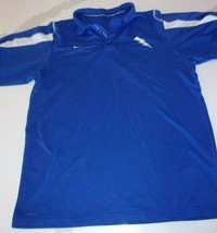 Nike Usaf Us Air Force Blue Football Drifit Button Down Shirt 42R Large - £19.53 GBP