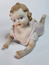 Antique Unmarked Bisque CUTE PIANO BABY Porcelain Antique Figurine 11&quot; L... - £10.26 GBP