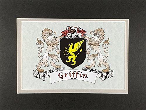 Griffin Irish Coat of Arms Print - Frameable 9&quot; x 12&quot; - $24.00
