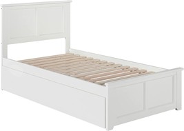 White Twin Size Urban Trundle With Matching Footboard And Turbo Charger On - £478.99 GBP