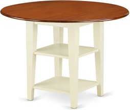 East West Furniture Mid Century Dining Sut-Bmk-T Dinning Room, Buttermilk Finish - £163.06 GBP