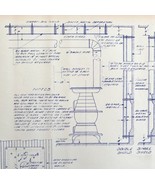 1943 Railroad Bangor Aroostook Stove Wood Work Protection Blueprint C3 D... - $219.36