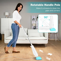 1100 W Electric Steam Mop with Water Tank for Carpet-Turquoise - Color: Turquoi - £73.92 GBP