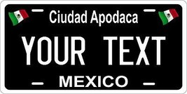 Ciudad Apodaca Black Mexico License Plate Personalized Car Bike Motorcycle - $10.99+