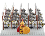 Medieval Teutonic Knights Spartan Warrior Minifigure Building Blocks - Set of 21 - $28.64