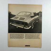 Vtg Fiat 850 Fastback Car Print Ad 1960s 10 1/4&quot; x 13 1/4&quot; - £10.52 GBP