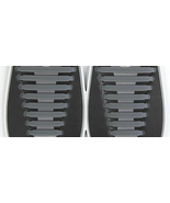 GRAY ~ No Tie Shoelaces ~ Elastic Shoe Laces Rubber ~ Lacing System ~ 14... - $284.80 MXN