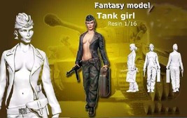 1/16 Resin Model Kit German Nudes Beautiful Girl Tankman WW2 Pin Up Unpainted - £13.07 GBP