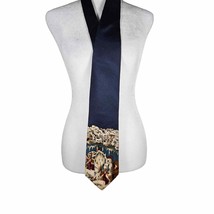 Vintage J.G. Hook Men&#39;s 100% Silk Tie Blue Holiday Snowman Christmas - $12.67