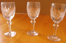 Stuart 4oz Claret Wine/Liquer Crystal Glass, Regent Pattern, Set of 3, Excellent - £22.90 GBP