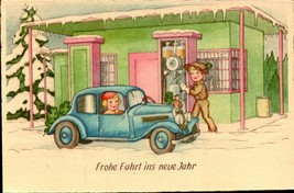 Vintage POSTCARD-FROHE Fahrt Ins Neue JAHR-HAPPY Journey Into The New Year BK42 - £3.95 GBP