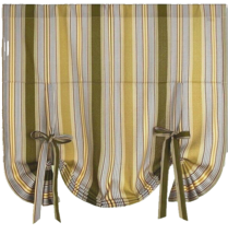 Waverly Lover&#39;s Lane Stripe Tie-Up Window Shade 43x63&quot; Creme Green Blue - £27.93 GBP