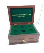 PCS Stamps &amp; Coins America&#39;s First One-Cent P Mint mark Wood Display Sto... - £37.36 GBP