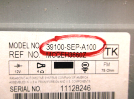 07-08 ACURA TL    /RADIO/ AUDIO/6CD/RECEIVER/CASSETTE/DVD image 3