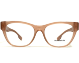 Burberry Eyeglasses Frames B2301 3808 Clear Brown Cat Eye Full Rim 51-16... - £77.84 GBP
