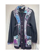 Paisley &amp; Sage Women’s Cardigan Style Tunic Artsy Boho Black Size Medium - €38,49 EUR