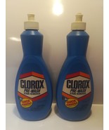 Lot of Two Vintage Clorox Pre-Wash Stain Remover 16 Fl Oz Ea. Thick Form... - $39.99